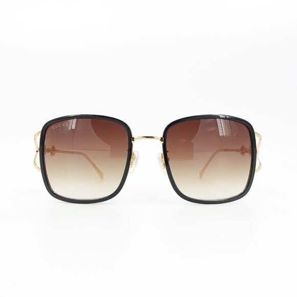 Gucci GG1016 Square Sunglasses Black Brown OS - Picture 14 of 16